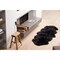 Homeroots 2 x 2 x 6 in. New Zealand Double Sheepskin Rug Black 293189 - alternate 2